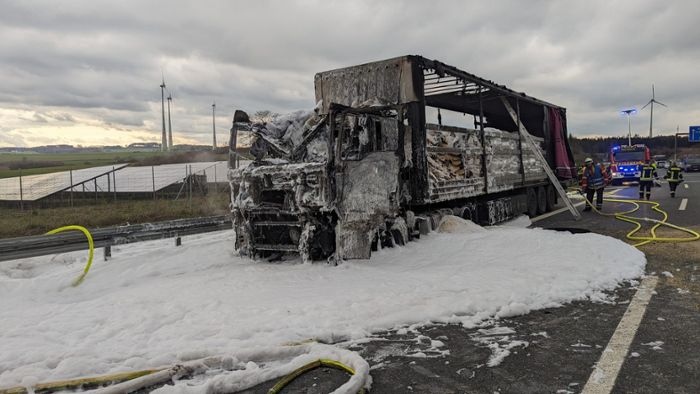 Lastwagen in Flammen