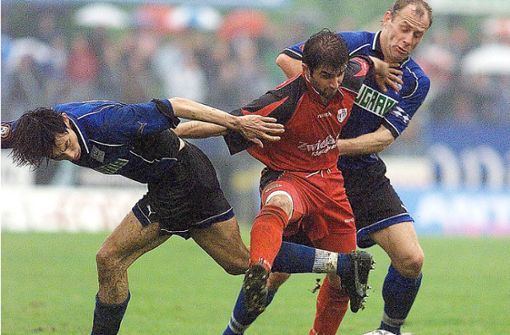 Zweimal hat Mikhail Sajaia den Aufstieg in die 2. Bundesliga geschafft – unter anderem im Trikot des SSV Reutlingen (wie hier gegen Mannheim). Foto: /Imago