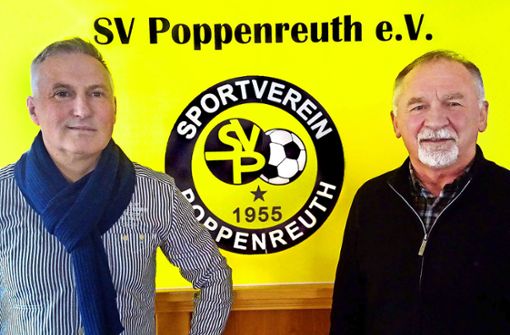 Milan Horvath (links) und der Poppenreuther Vereinsvorsitzende Heribert Pickert. Foto:  
