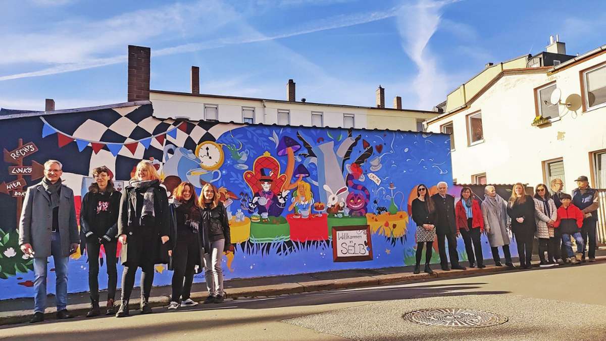 Wandbild in Selb: Kulturverein bringt Farbe ins Stadtbild