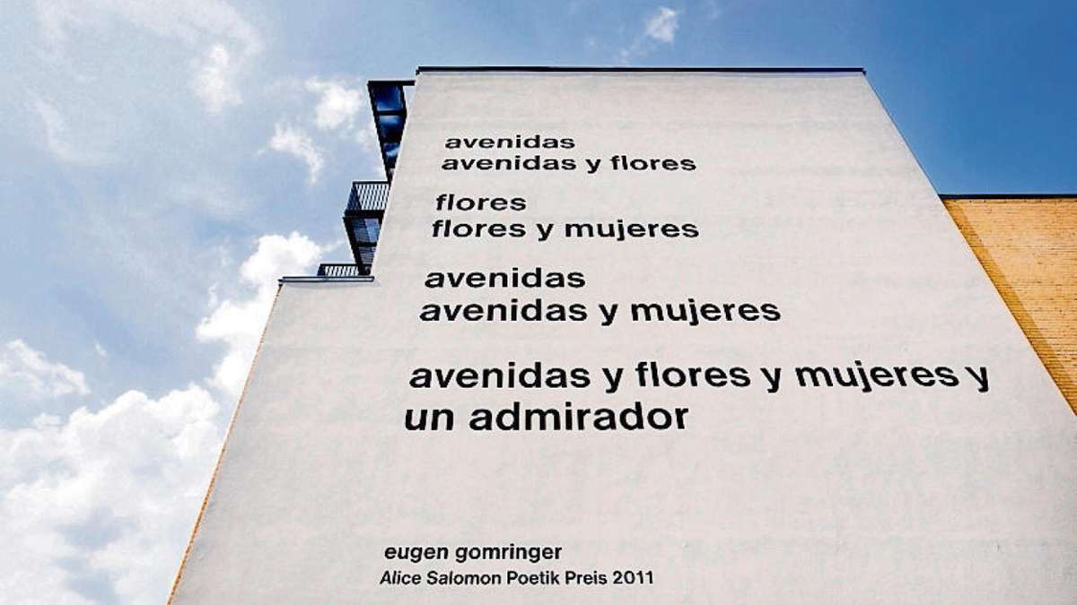 Berlin: Platz am Sockel: Gomringer-Gedicht bleibt auf Fassade erhalten
