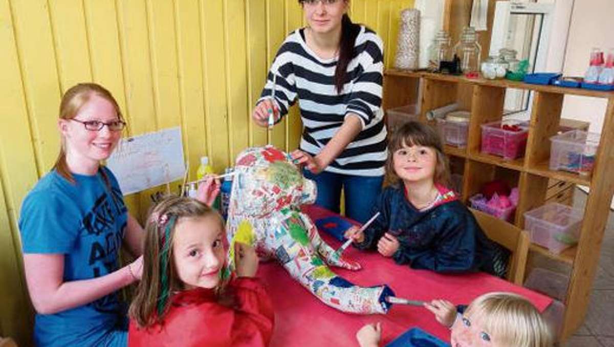 Naila: Action-Painting im Kindergarten