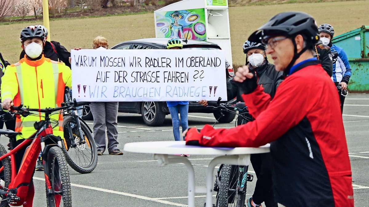 Kritik am Landkreis Kulmbach: Radfahrer protestieren im Oberland