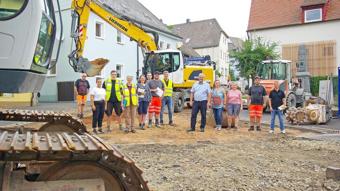 Baustelle in Thiersheim: Dorferneuerung geht in die Endphase