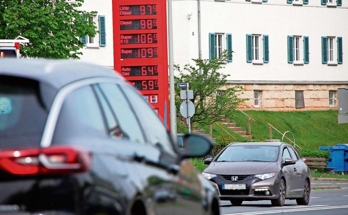 Die Benzin- und Dieselpreise in Kulmbach sind so niedrig wie seit Jahren nicht mehr. Foto: Gabriele Fölsche Quelle: Unbekannt
