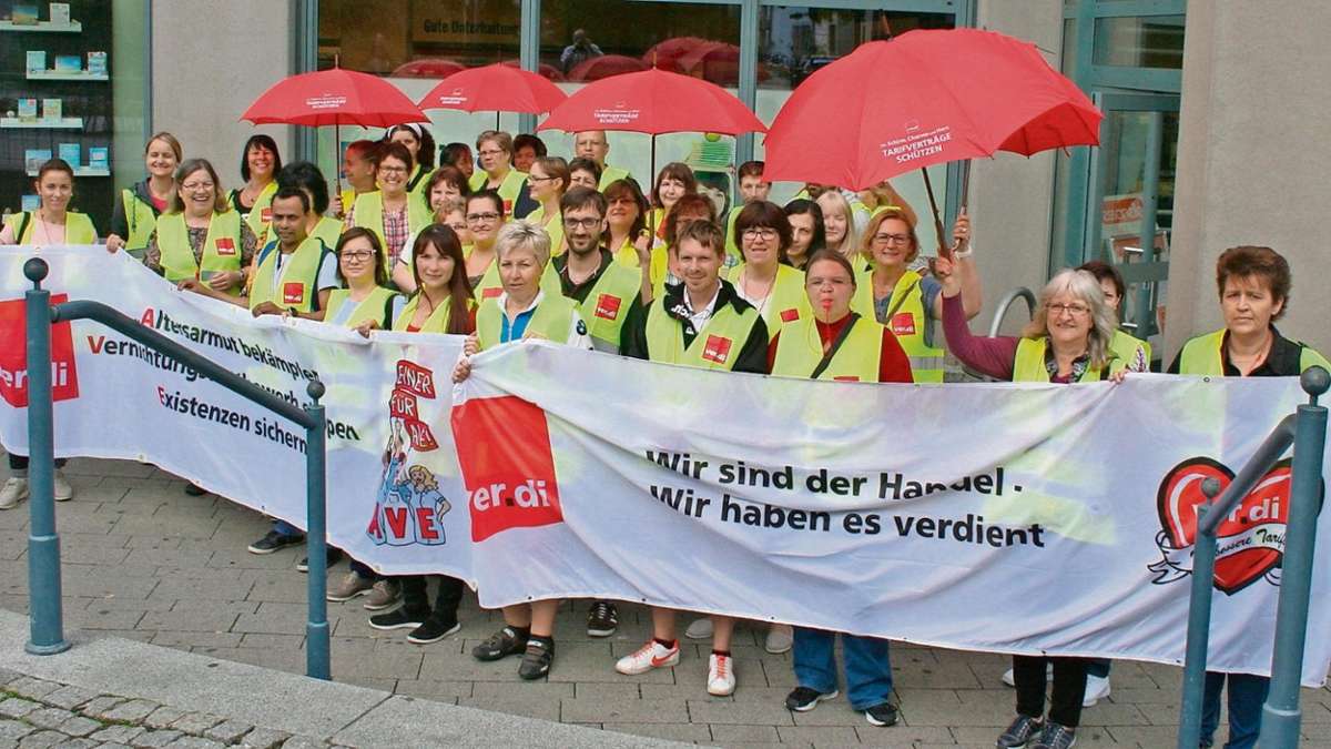 Kulmbach: Beschäftigte im Einzelhandel machen Ernst