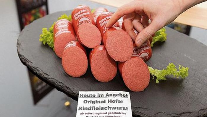 Hofer Rindfleischwurst als Bayerns Botschafter