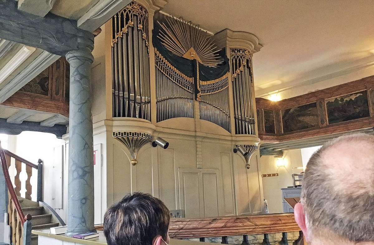 Die generalsanierte Orgel begeisterte die Trogener Besucher. Foto: /Uwe Faerber
