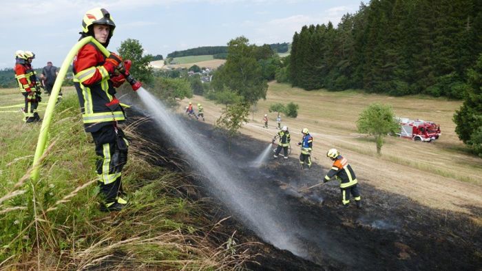 Feuerwehr-Einsatz: Flächenbrand bei Marxgrün