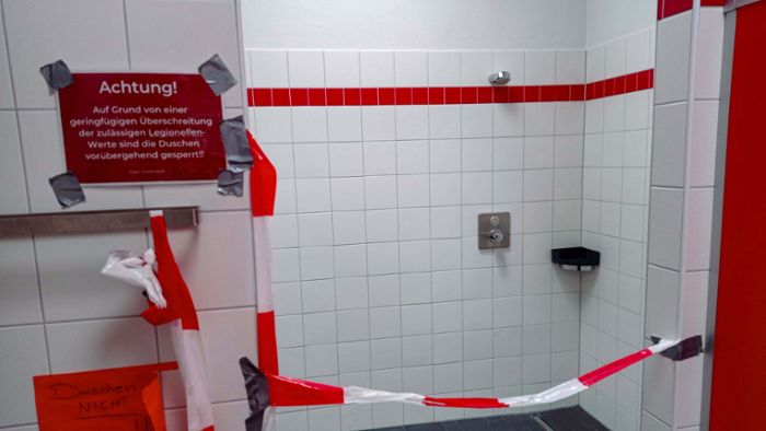 Duschen in der Sporthalle gesperrt