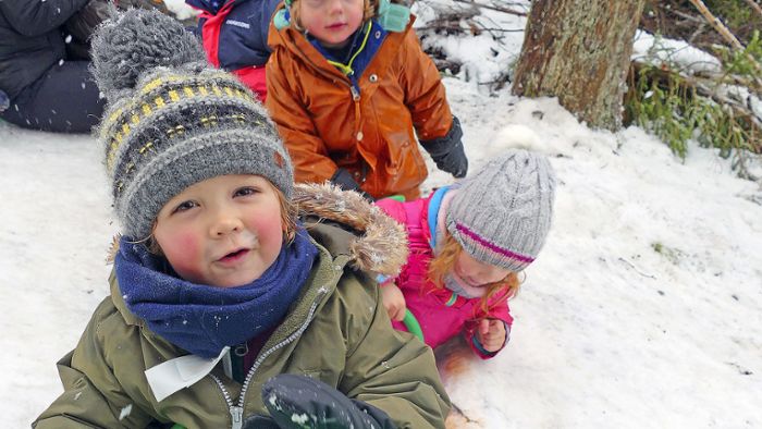 Naila: Ein Wintertag im Waldkindergarten