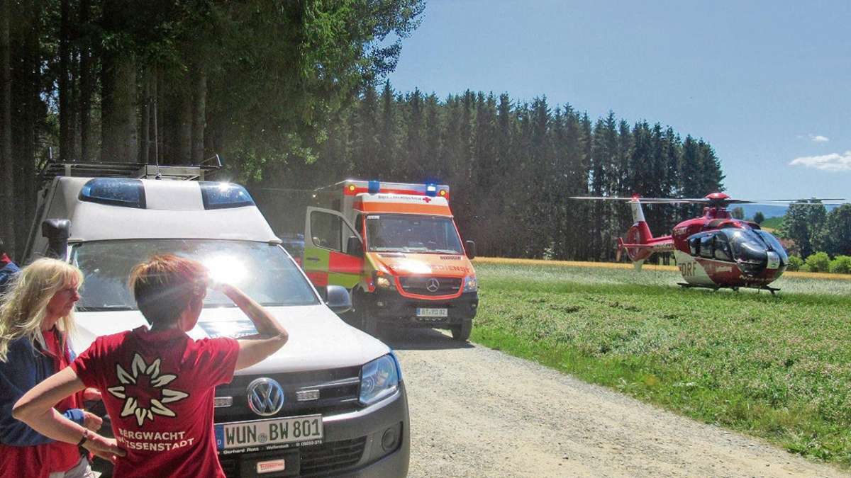 Münchberg: Bergwacht im doppelten Einsatz