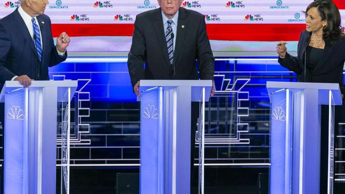 Spannungsreiche Debatte: Harris vs. Biden: US-Demokraten liefern sich Schlagabtausch
